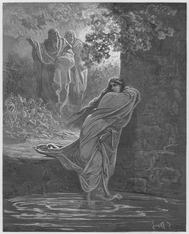 Gustave Dore Raamattu: Susanna kylvyssä tekijältä Gustave Dore