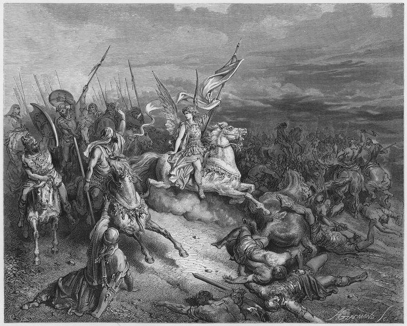 Gustave Dore Raamattu: Enkeli, joka lähetettiin vapauttamaan Israel tekijältä Gustave Dore
