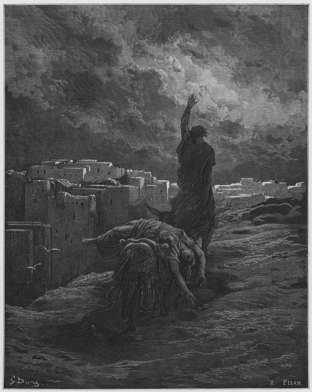 Gustave Doren Raamattu: Leviläinen, joka kantaa naisen ruumiin pois. tekijältä Gustave Dore