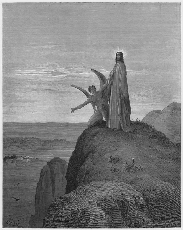Gustave Dore Raamattu: Jeesuksen kiusaus tekijältä Gustave Dore