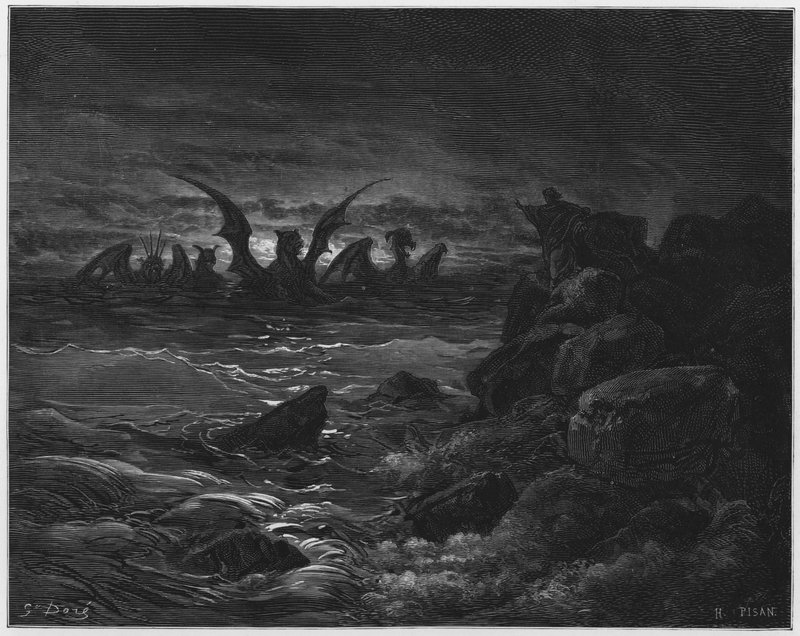 Gustave Dore Raamattu: Näky neljästä pedosta tekijältä Gustave Dore