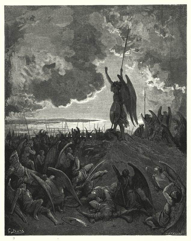 Gustave Doren kuvitus Miltons Paradise Lostille, kirja I, rivi 331 tekijältä Gustave Dore
