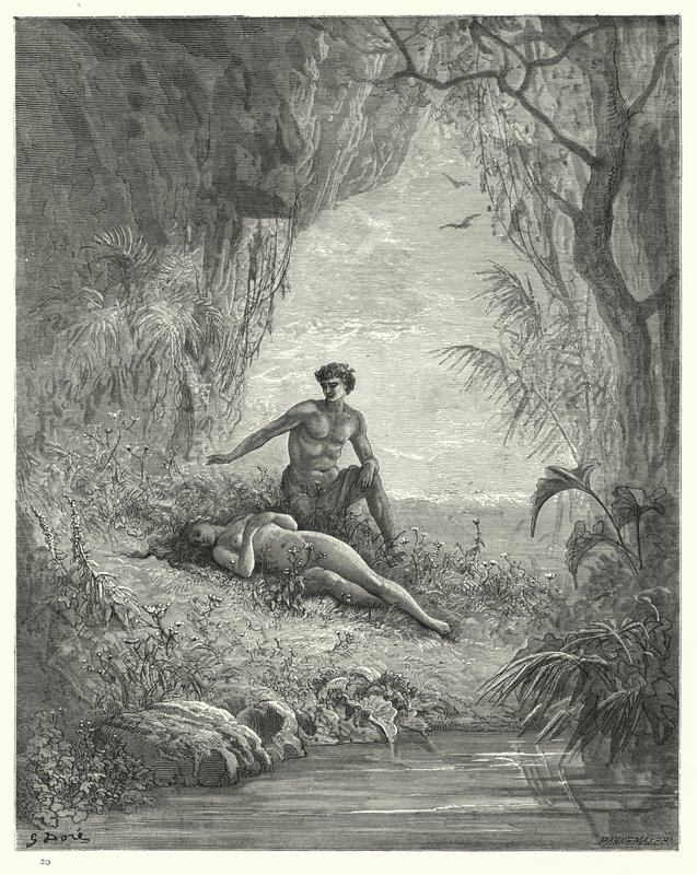 Gustave Doren kuvitus Miltons Paradise Lostille, kirja V, rivit 12, 13 tekijältä Gustave Dore