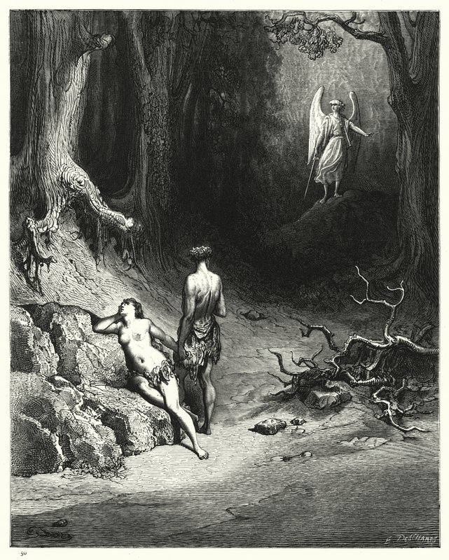Gustave Doren kuvitus teokseen Miltons Paradise Lost, kirja XII, rivi 645 tekijältä Gustave Dore
