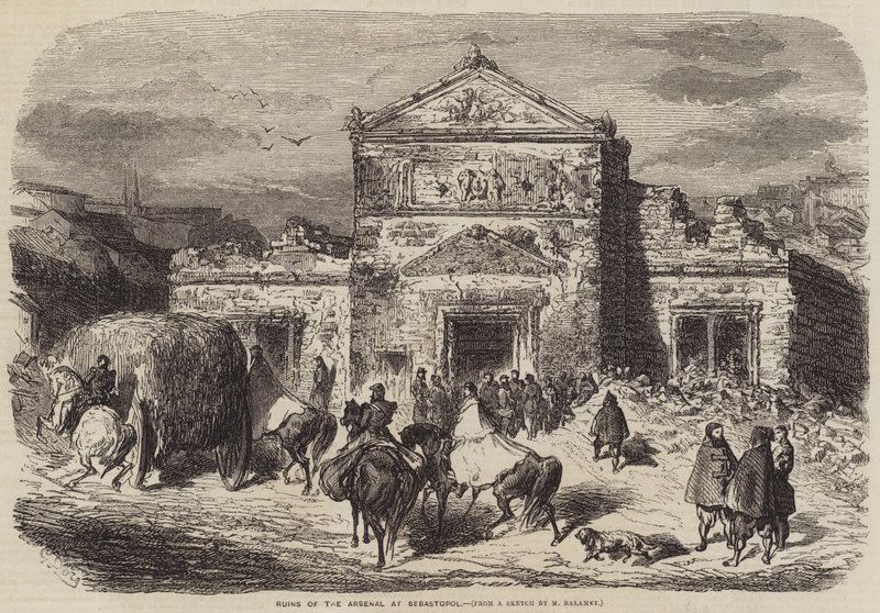 Arsenalin rauniot Sebastopolissa tekijältä Gustave Dore