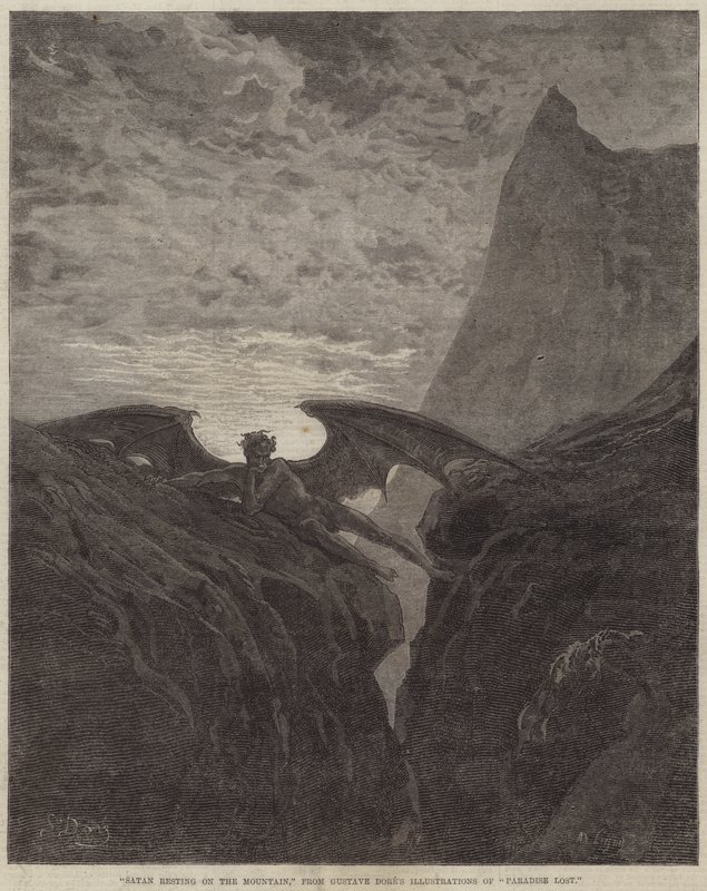 Saatana lepää vuorella tekijältä Gustave Dore