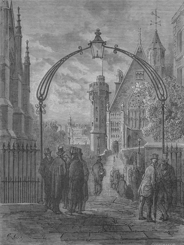 Allee Des Avocats Temple-baari tekijältä Gustave after Dore