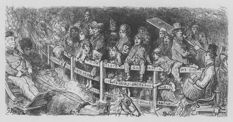 Derbyssä, The Crowd tekijältä Gustave after Dore