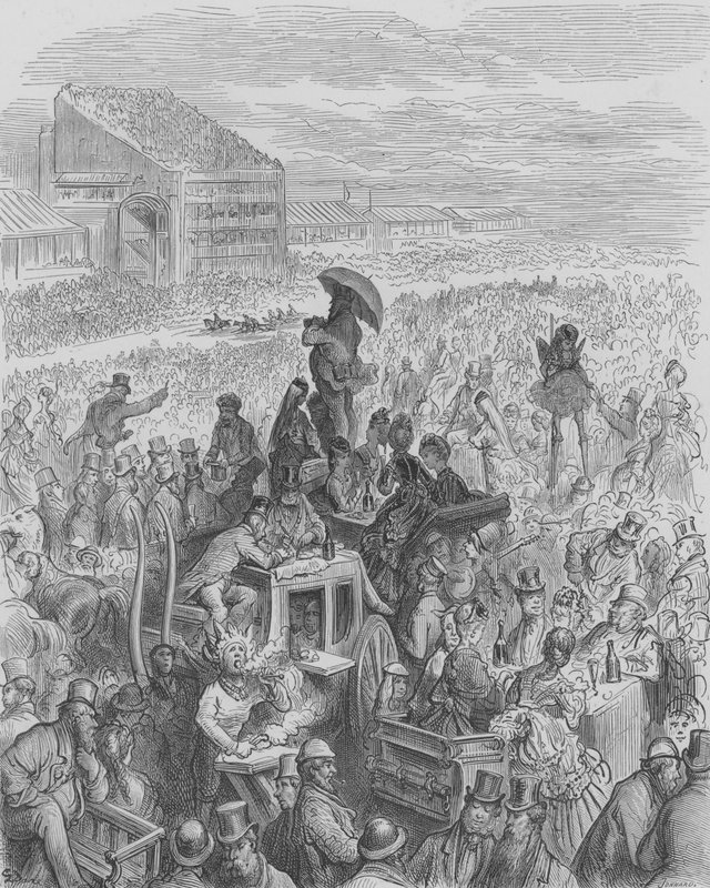 Derbyssä, miehistön lounas tekijältä Gustave after Dore