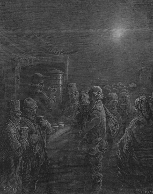 La Premiere Tasse De Cafe tekijältä Gustave after Dore