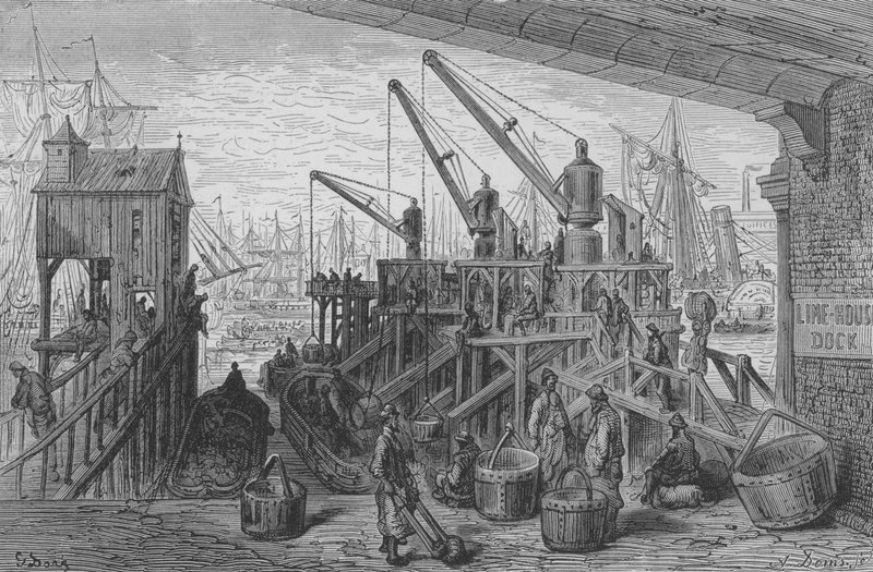 Lime-House Dock tekijältä Gustave after Dore