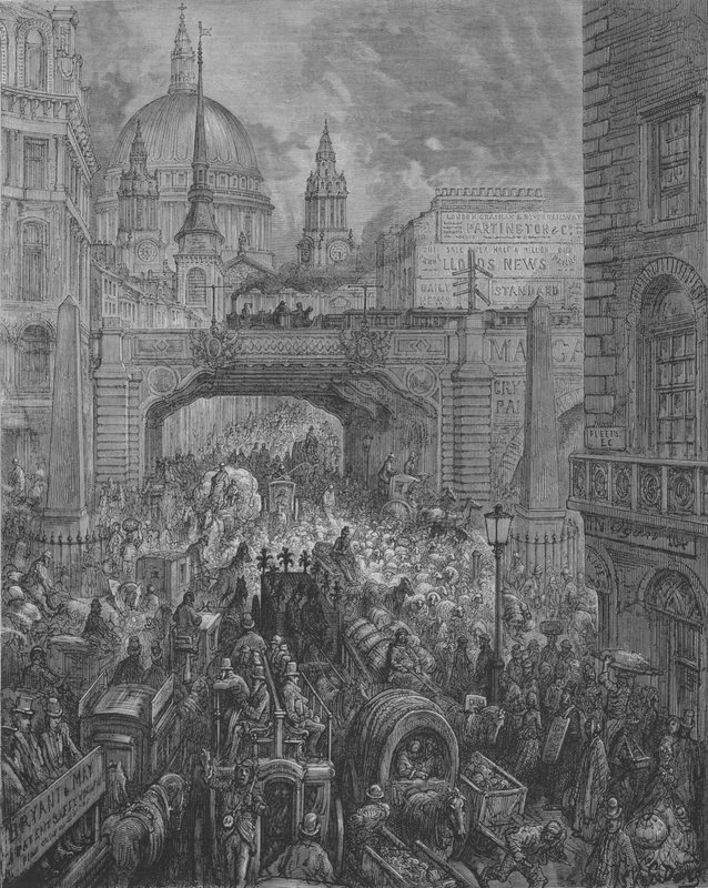 Ludgate-Hill tekijältä Gustave after Dore