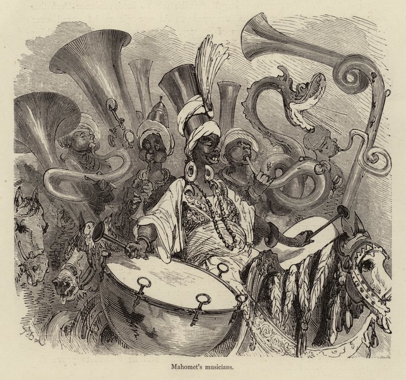 Mahomets-muusikot tekijältä Gustave after Dore