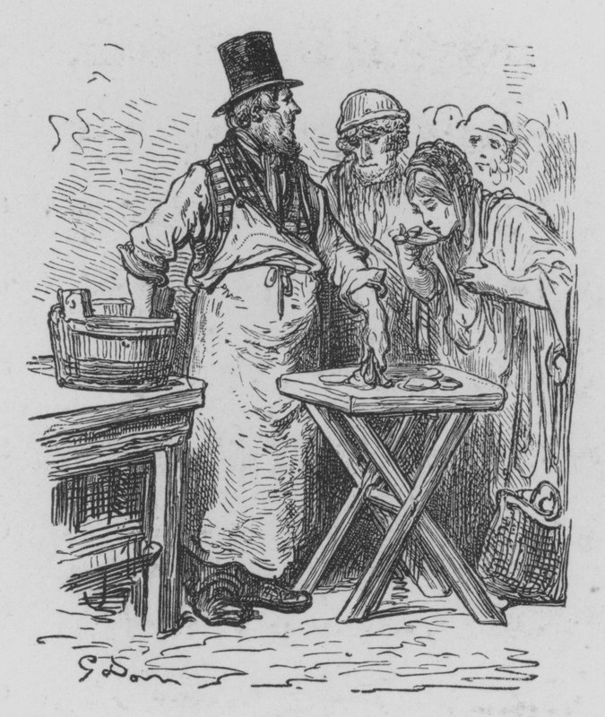Marchand DHuitres tekijältä Gustave after Dore