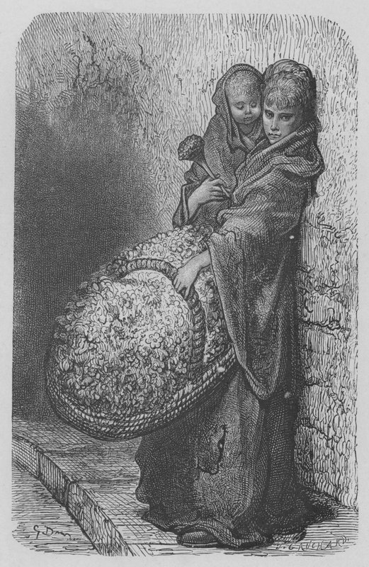 Kukkamyyjä tekijältä Gustave after Dore
