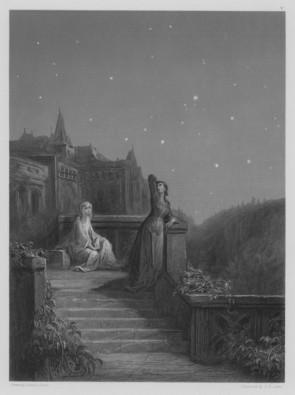 Terassin kohtaus tekijältä Gustave after Dore