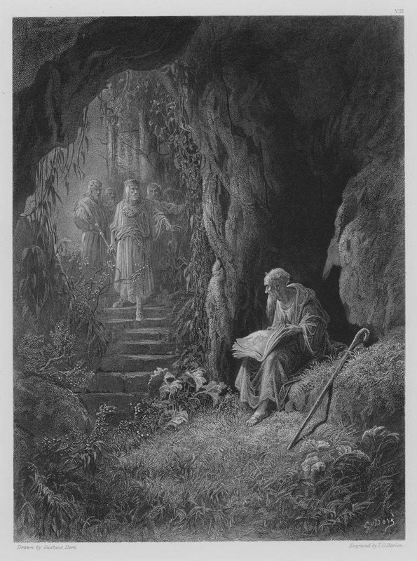 Luola kohtaus tekijältä Gustave after Dore