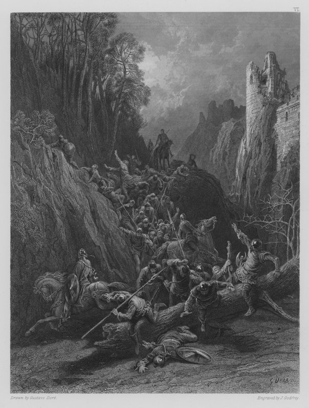 Jaarli Limoursin Boon-toverien lento tekijältä Gustave after Dore
