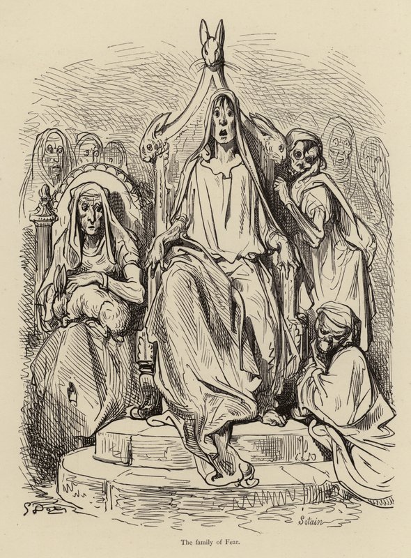 Pelon perhe tekijältä Gustave after Dore