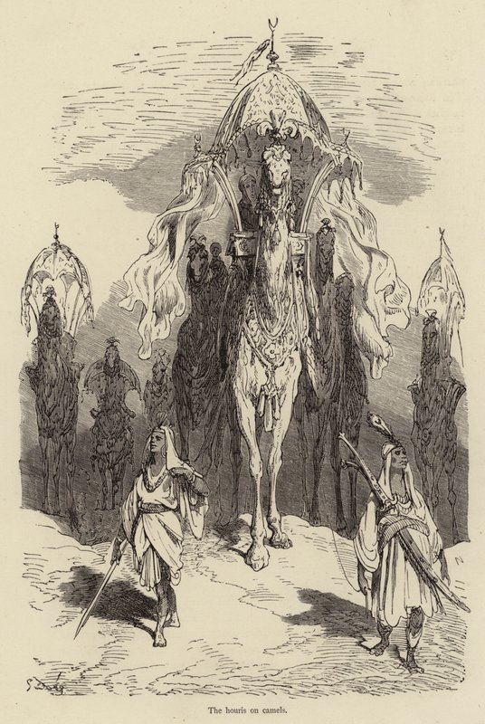 Hourit kameleilla tekijältä Gustave after Dore