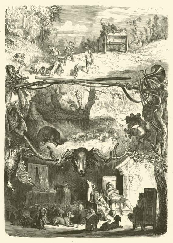 Metsästäjän elämä tekijältä Gustave after Dore