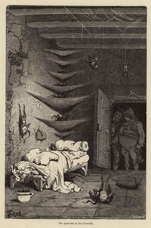 Krokotiilin varavuode... tekijältä Gustave after Dore