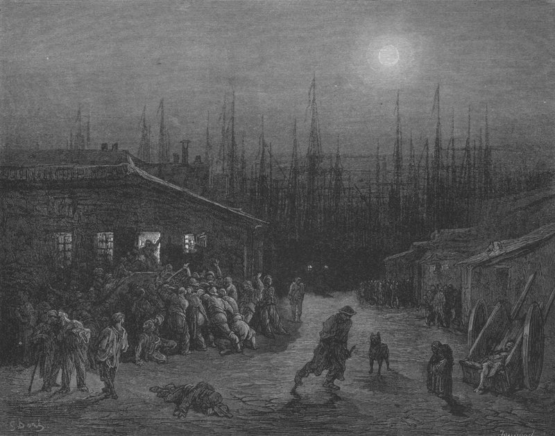 Melko, Yöllä, Telakoilla tekijältä Gustave after Dore
