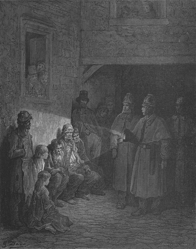 Poliisipartio tekijältä Gustave after Dore