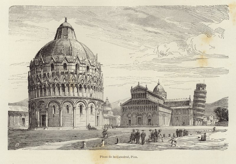 Tuomiokirkon aukio, Pisa tekijältä Gustave Bauernfeind