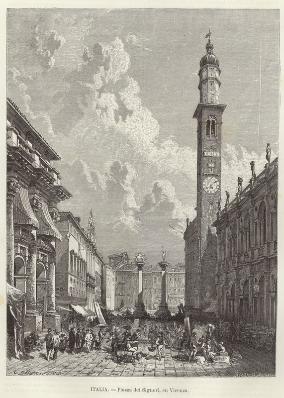 Piazza dei Signori Vicenzassa tekijältä Gustave Bauernfeind