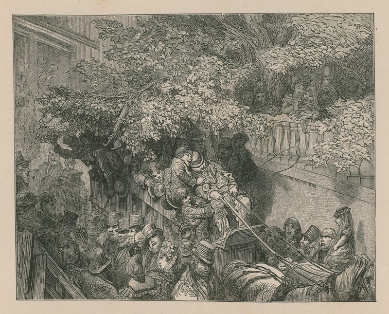 Täynnä hevosvaunuja tekijältä Gustave Dore