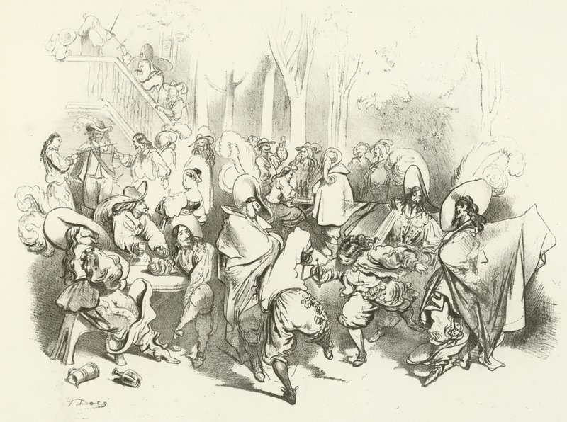 Richelieun kaksintaistelun vastaisen asetuksen jälkeen (syväpaino) tekijältä Gustave Dore