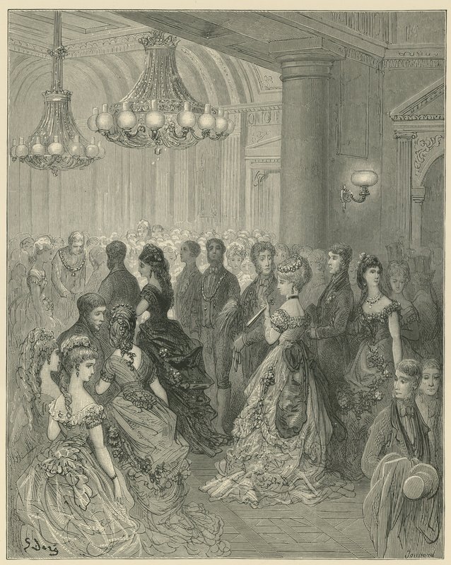 Iltaviihdettä Mansion Housessa Lontoossa tekijältä Gustave Dore