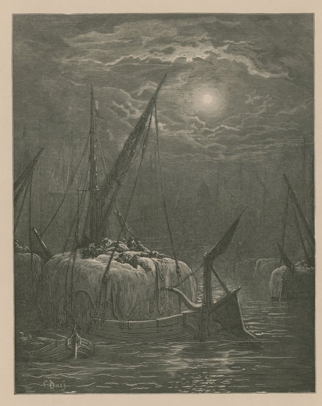 Veneitä Thamesilla tekijältä Gustave Dore