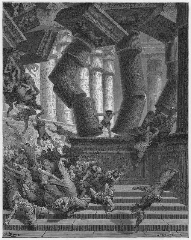 Gustave Dore Raamattu: Simsonin kuolema tekijältä Gustave Dore