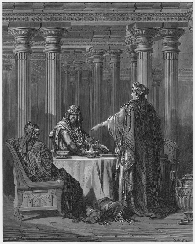 Gustave Dore Raamattu: Esther syyttää Hamania tekijältä Gustave Dore