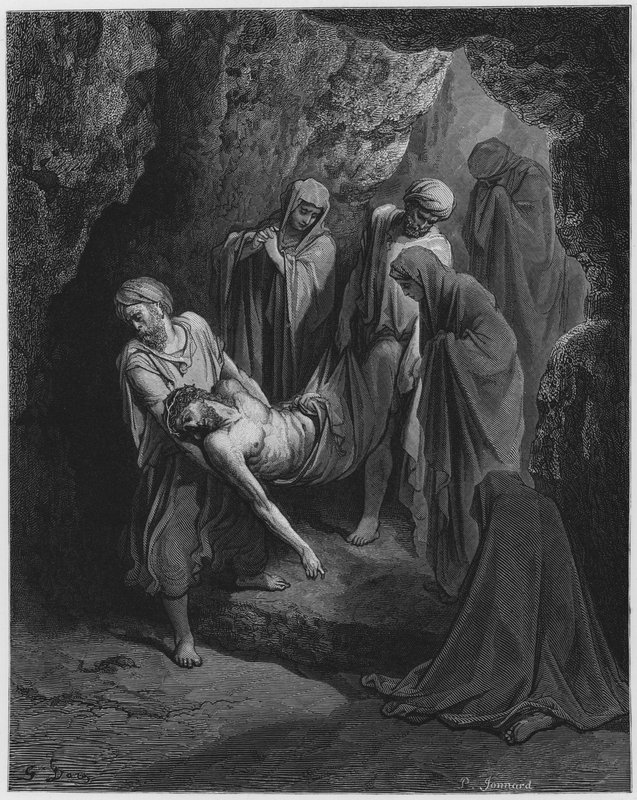 Gustave Dore Raamattu: Kristuksen hautaaminen tekijältä Gustave Dore