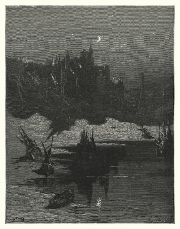 Gustave Doren kuvitus Coleridgen teokseen Rime of the Ancient Mariner (kaiverrus). tekijältä Gustave Dore