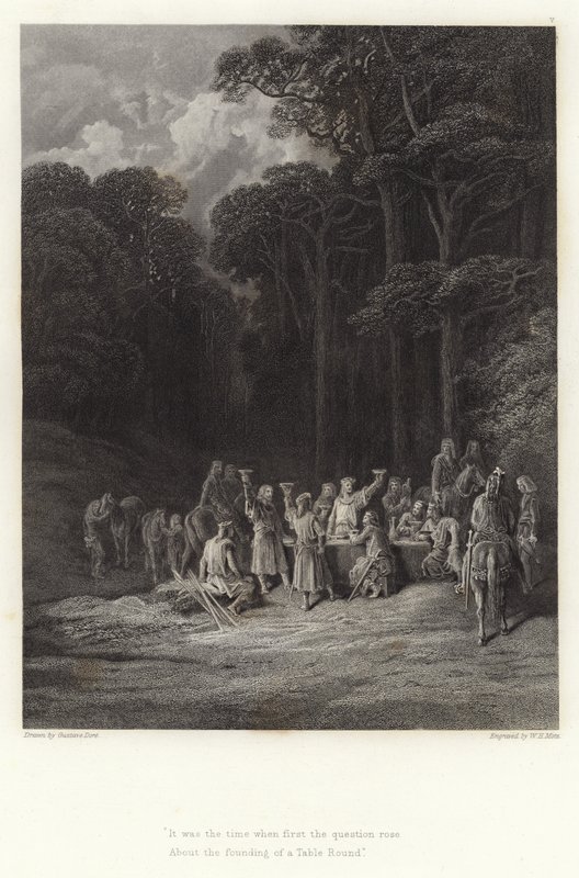 Alfred Tennysonin kuvitus Vivienille tekijältä Gustave Dore