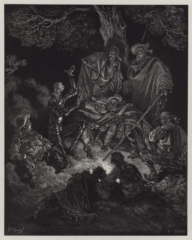 Kuvitus Don Quijote de la Manchasta tekijältä Gustave Dore