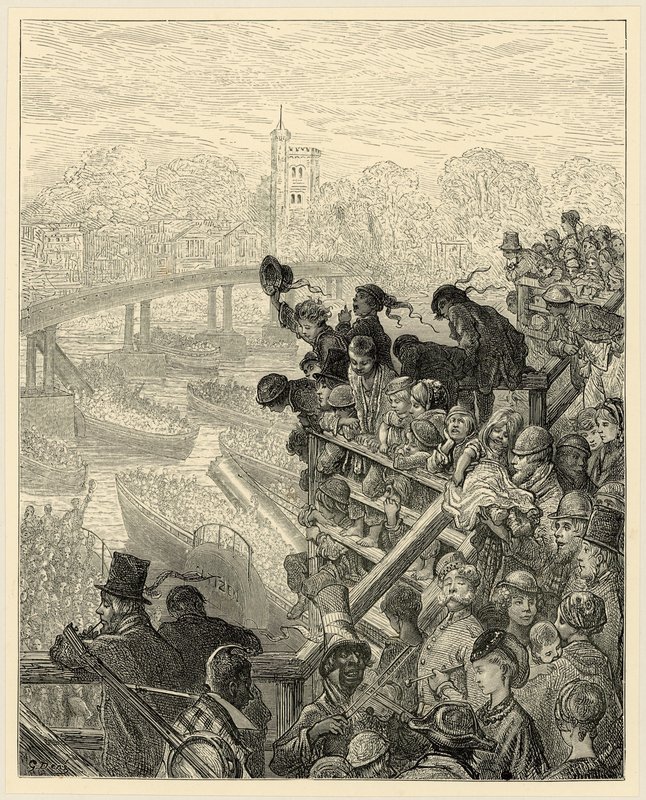 Oxford ja Cambridge Boat Race, Putney tekijältä Gustave Dore