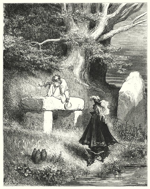 Petau-de "ja; aasin nahka tekijältä Gustave Dore