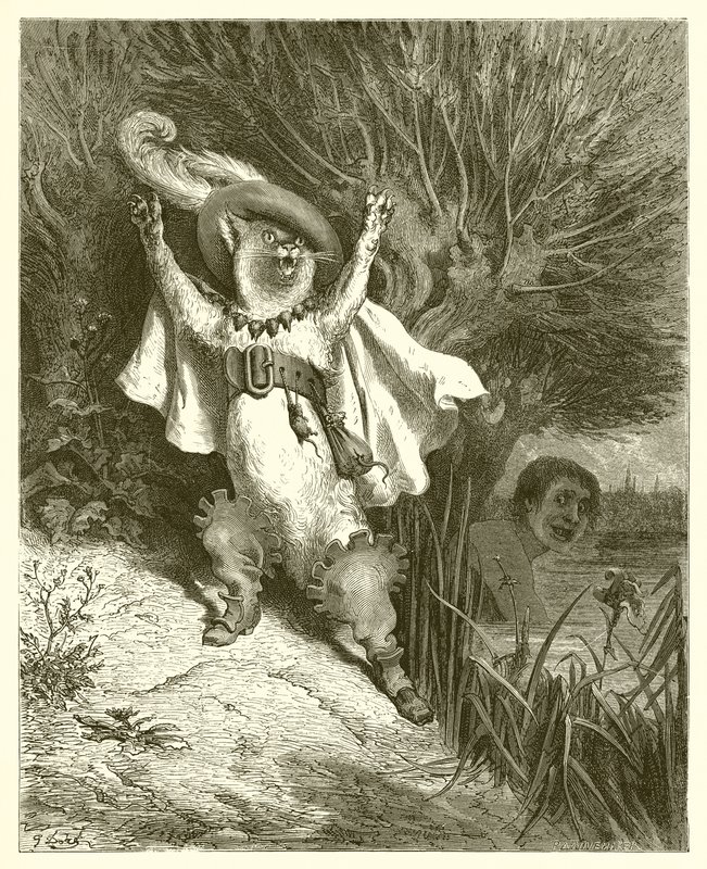 Puss in Boots, n. 1868 tekijältä Gustave Dore
