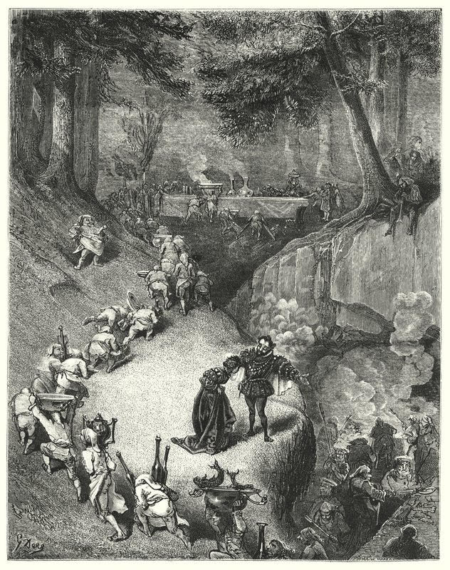 Riquet a La Houppe; Ricky of the Tuft (kaiverrus) tekijältä Gustave Dore