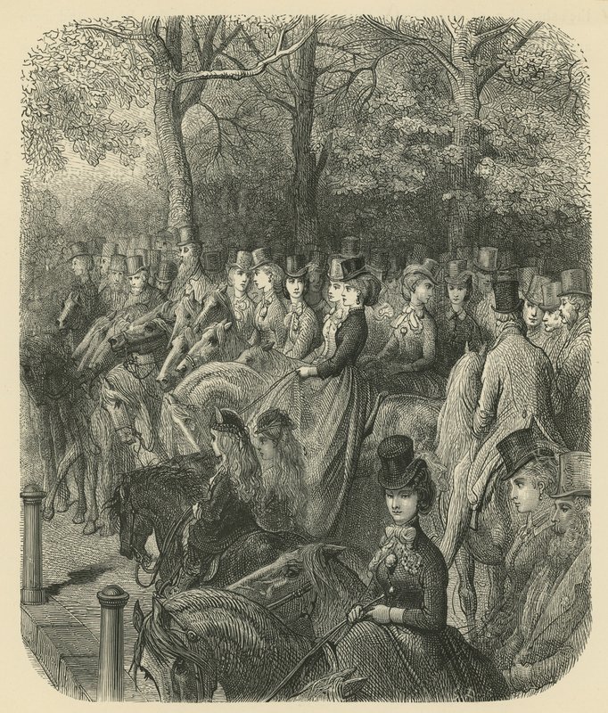 Rotten Row, Hyde Park, Lontoo tekijältä Gustave Dore