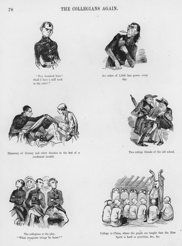 Gustave Doren humoristisia ja groteskeja luonnoksia (kaiverrus) tekijältä Gustave Dore