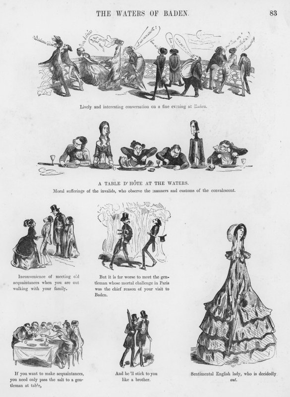 Gustave Doren humoristisia ja groteskeja luonnoksia (kaiverrus) tekijältä Gustave Dore