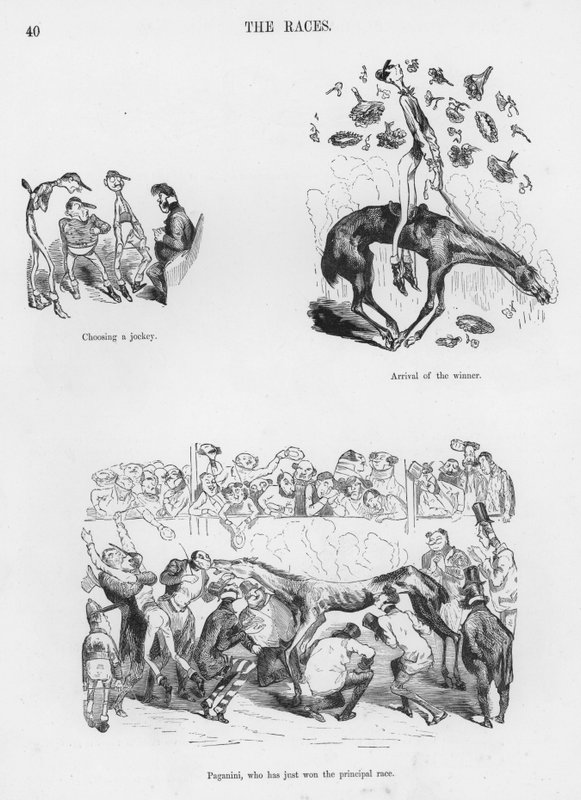 Gustave Doren humoristisia ja groteskeja luonnoksia (kaiverrus) tekijältä Gustave Dore