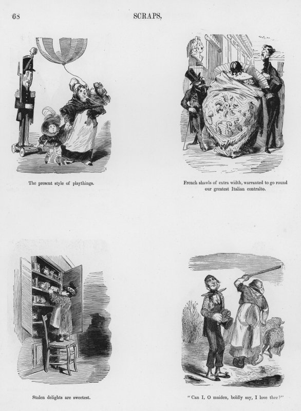 Gustave Doren humoristisia ja groteskeja luonnoksia (kaiverrus) tekijältä Gustave Dore