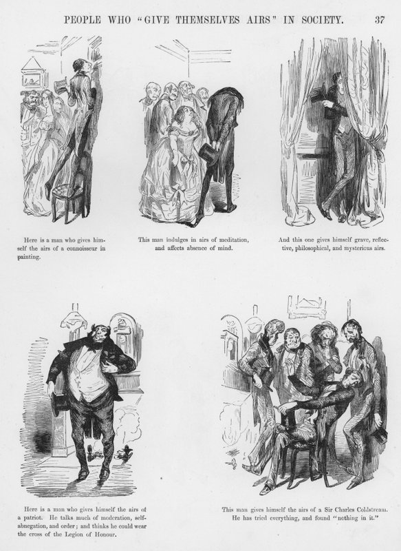 Gustave Doren humoristisia ja groteskeja luonnoksia (kaiverrus) tekijältä Gustave Dore